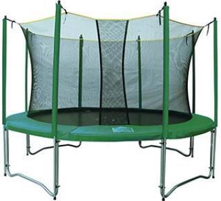 Батут Tramp Fun Tramp 10' (комплект) Батут для улицы Fun Tramp 10' диаметром 3 метра с защитной сетью-ограждением.
Лучший выбор для детей и занятий фитнессом.
Занятия на батуте доставят Вам много удовольствия и обеспечат отличную тренировку.
Прыжки на батуте в течение 5-7 минут соответствуют пробежке в 1 км, а результаты будут видны уже через две недели.
Прыжковая поверхность - полипропилен "Перматрон" (производство США).
Соединение с рамой - 54 пружин, длиной 17,5 см.
Высота батута с защитной сетью: 2,5 метра.
Максимальная нагрузка на батут: 120 кг.
