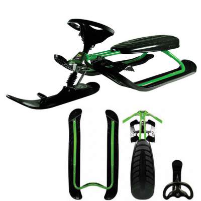 Снегокат STIGA SnowRacer FSR GT 73-4135-09 Снегокат STIGA SnowRacer FSR GT 73-4135-09 предназначен для детей в возрасте от 4 лет, скоростных развлечений и катания с гор.
Удлиненное сиденье в новом дизайне, удлиненная рулевая колонка, более высокая посадка позволяют взрослым кататься вместе с детьми.
В комплекте: амортизатор рулевого управления; автоматически втягивающийся буксир.
Возраст: от 4 лет.
Максимальная нагрузка: 90 кг.
