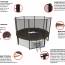 Батут Unix Line 8 ft outside (2,44 м) Black&Brown с сеткой и лестницей - Батут Unix Line 8 ft outside (2,44 м) Black&Brown с сеткой и лестницей