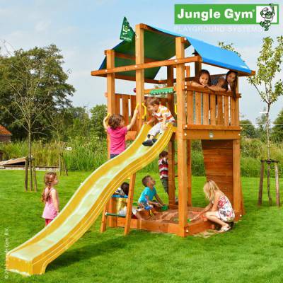 Детский городок Jungle Gym Fort Jungle Gym Fort - это универсальный игровой комплекс, который позволит претворить волшебные мечты вашего ребенка в жизнь. Обилие игровых приспособлений способны создать настоящую сказку в игровых фантазиях вашего ребенка.
Длина горки - 3 метра.
Размеры с горкой (ДхШхВ): 441 х 200 х 301 см.
Максимальный вес ребенка - 50 кг.
Возраст - от 3 лет.
Гарантия - 2 года.
